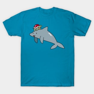 Turtle Riding a Dolphin T-Shirt